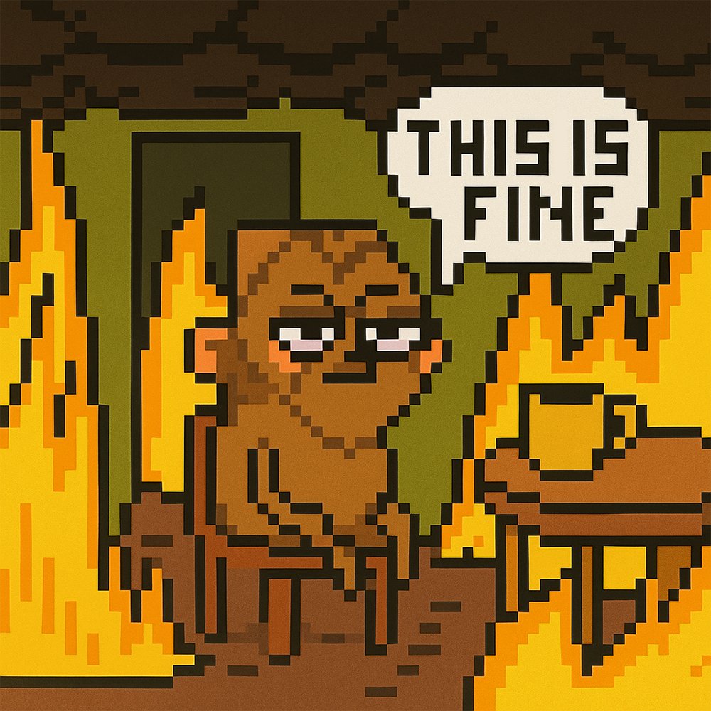 MAD APE CLUB πππ₯ (@clubmadape) on Twitter photo Woke up. Checked charts. Everythingβs redder than a lobster in a sauna.π¦
"This is fine." <a href="/madscientists_x/">Mad Scientists π§ͺ</a> still hanging... Woke up. Checked charts. Everythingβs redder than a lobster in a sauna.π¦
"This is fine." <a href="/madscientists_x/">Mad Scientists π§ͺ</a> still hanging...