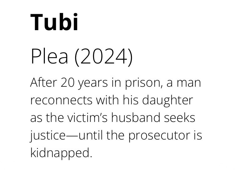 Watch PLEA on TUBI featuring:
<a href="/MrSteveMize/">Steve Mize</a>
<a href="/AnneMarieHoward/">Anne Howard</a> (<a href="/TheHorrorMaster/">John Carpenter</a>’s PRINCE OF DARKNESS)
Eddie Kehler
<a href="/LangenkampH/">Heather Langenkamp</a> (<a href="/wescraven/">Wes Craven</a>’s A NIGHTMARE ON ELM STREET)
Jasmine Jessica Anthony (<a href="/StephenKing/">Stephen King</a>’s 1408)
Diane Ayala Goldner (FEAST trilogy)
#pleafilm
#SupportIndieFilm