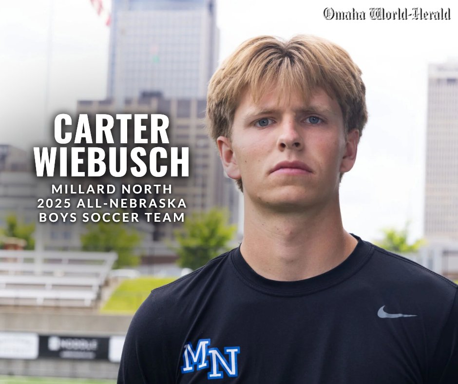Nebraska Prep Zone (@neprepzone) on Twitter photo Congrats to <a href="/MNorthBSoccer/">Millard North Boys Varsity Soccer</a>'s <a href="/WiebuschCarter/">Carter Wiebusch</a> for being named to The World-Herald's All-Nebraska first team!
Meet the team:
omaha.com/sports/high-sc…
#nebpreps Congrats to <a href="/MNorthBSoccer/">Millard North Boys Varsity Soccer</a>'s <a href="/WiebuschCarter/">Carter Wiebusch</a> for being named to The World-Herald's All-Nebraska first team!
Meet the team:
omaha.com/sports/high-sc…
#nebpreps