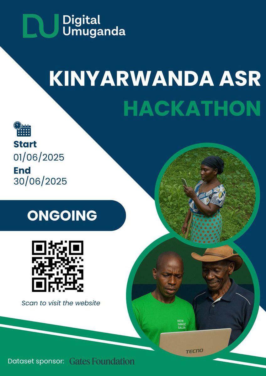 The Kinyarwanda ASR challenge has officially begun!
Are you passionate about AI and local language tech solutions? This is your chance to innovate, collaborate, and make an impact.

👉 Visit our website to register and join the challenge: 

digital-umuganda.github.io/kasr_hackathon/