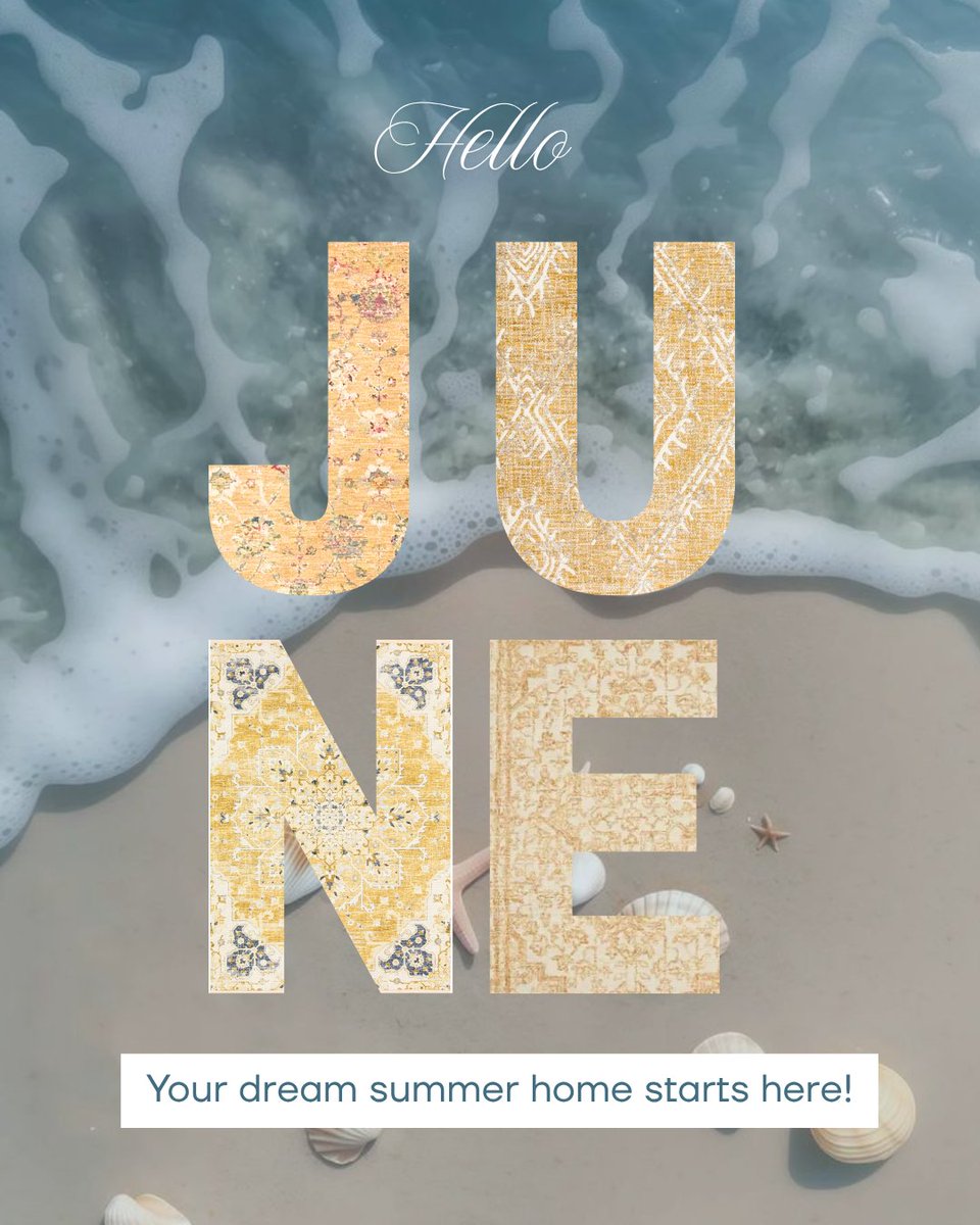 Hello, June 🏖 A new month, a fresh start, and the perfect time to refresh your space. Step into summer style at Rug &amp; Home!