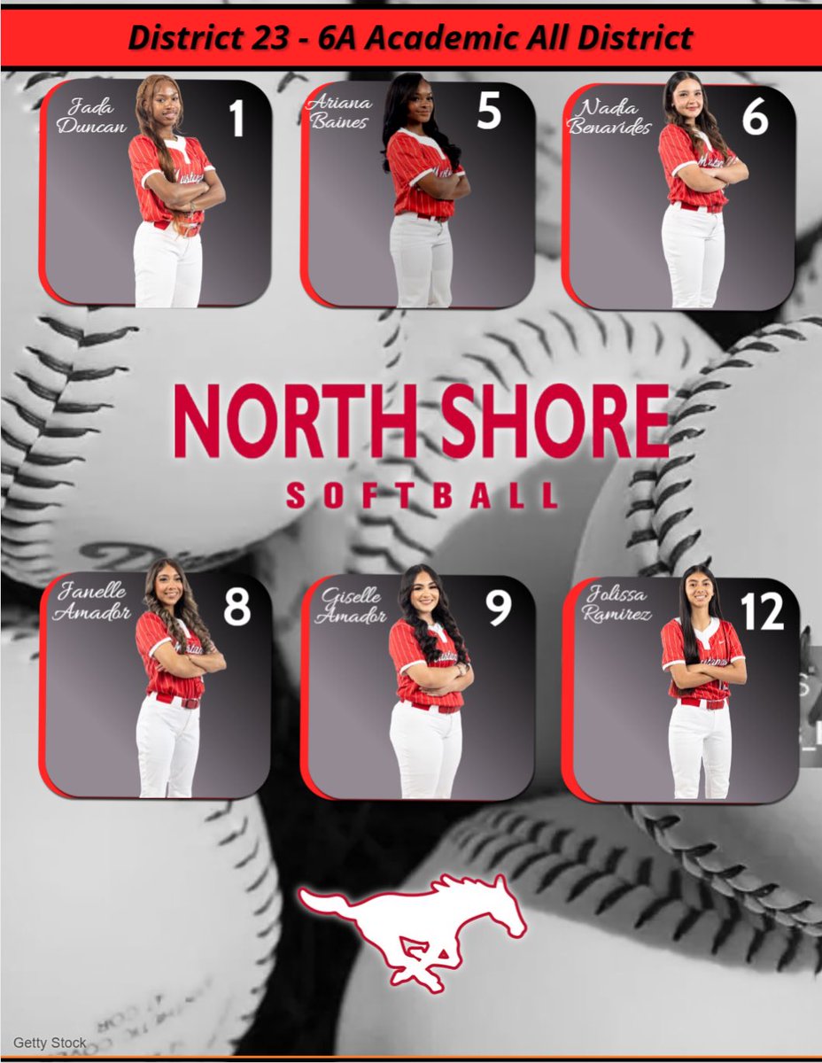 📚 Congratulations to the following players for their Academic All-District Selections! Your dedication on and off the field is inspiring! #StudentAthletes #AcademicExcellence #AllDistrict

<a href="/NSSH_Mustangs/">North Shore Sr. High</a> 
<a href="/NorthShoreSB/">North Shore Softball</a> 
<a href="/GalenaParkISD/">Galena Park ISD</a>
