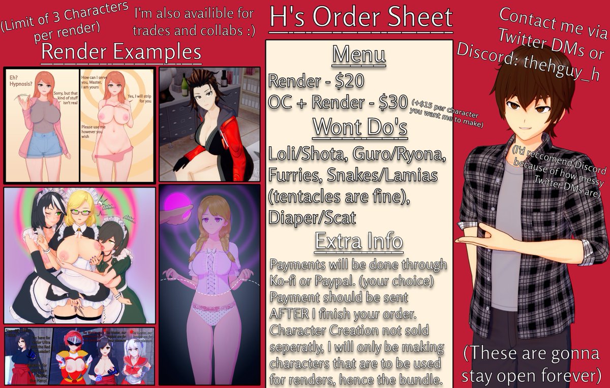 Alright guys, a little bit of Bad News, prices are going up (just a little bit)
~
Originally I wanted to update these when I had YCHs all planned out, but I still have 1 in the works so I can't reveal them just yet. Anyway I raised the prices because I realized how much work I do