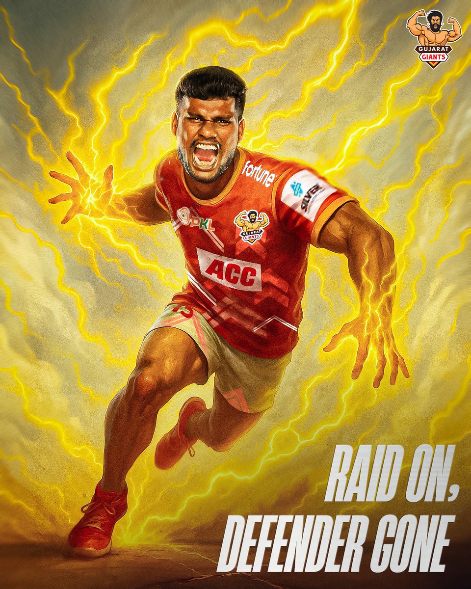 He's not just a player. He's an impact. He is a 𝐆𝐈𝐀𝐍𝐓 😮‍💨

#GujaratGiants #GarjegaGujarat #Adani #PKLAuction #ProKabaddi #PKLAuctionBlockbuster