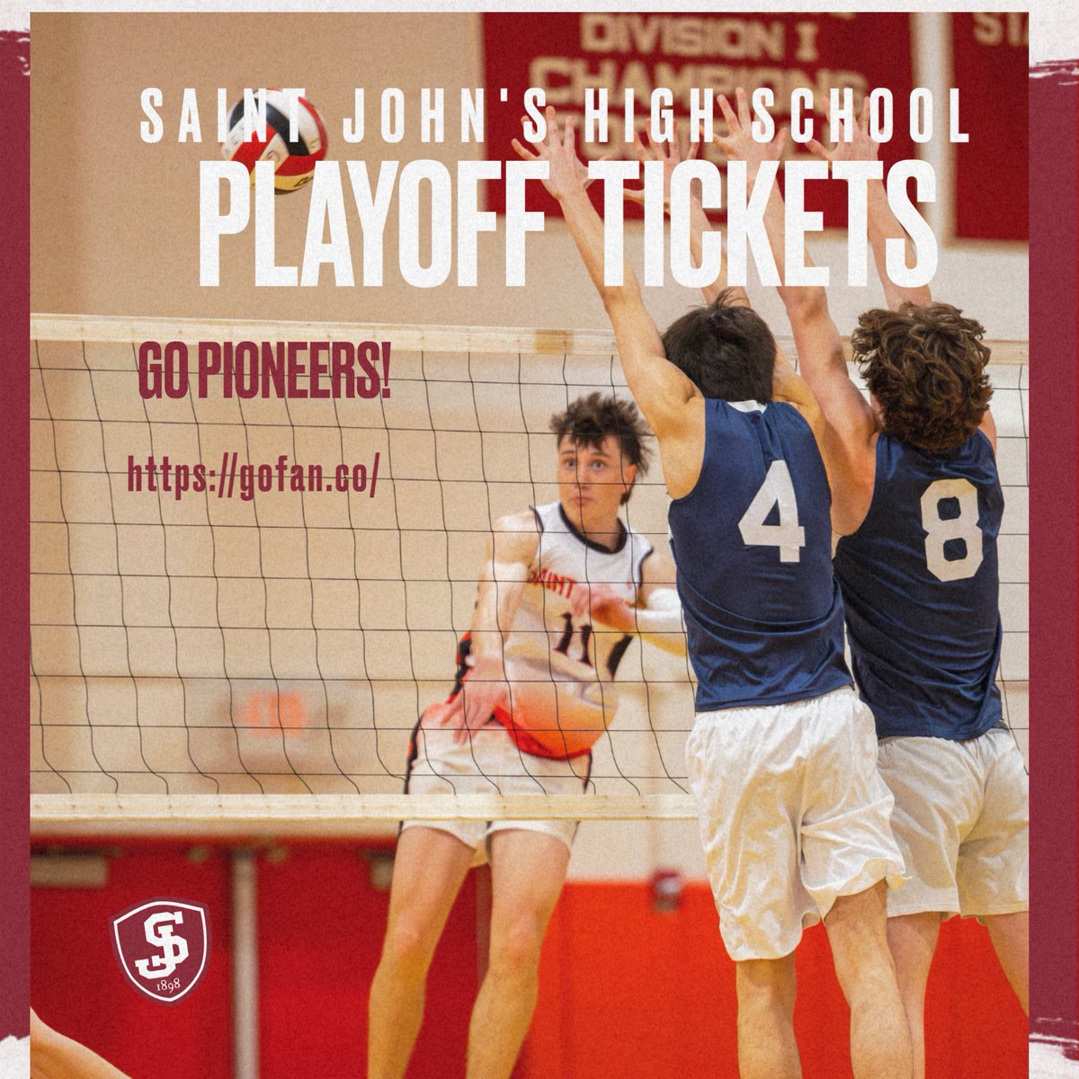 Tickets for Tuesday's Volleyball Match between <a href="/StJohnsVBall/">St. John's VBall</a> and <a href="/BHS_Redhawks/">Barnstable High School RedHawks</a> must be purchased online via GoFan.

📆Tuesday, June 3, 2025
🏟️Coaches Pavilion (Saint John's H.S.)
⏰6:00 PM
📺<a href="/alwaysonlive_/">Always On Media Group</a>

gofan.co/event/3665980?…