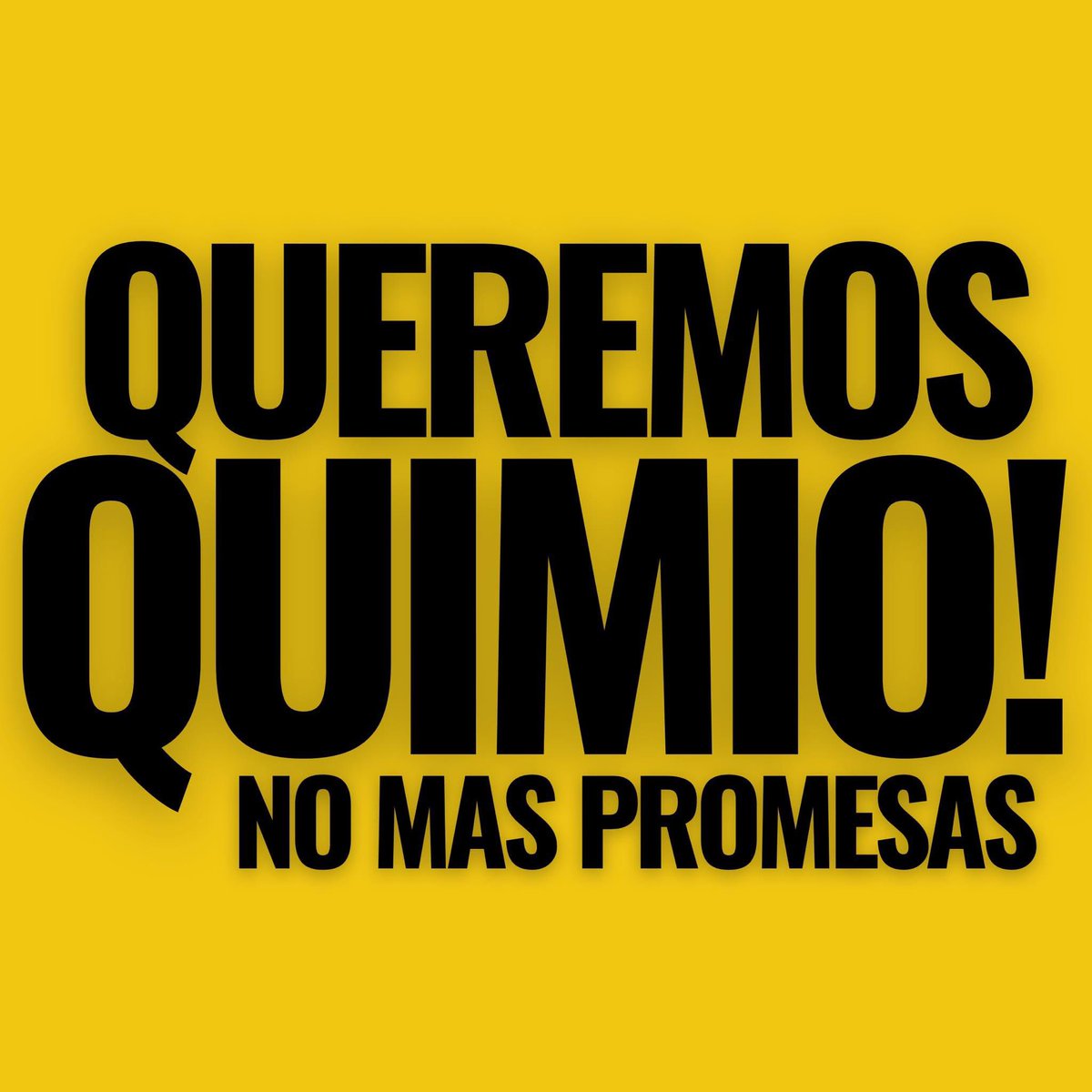 #QueremosQuimio #Botemos las promesas