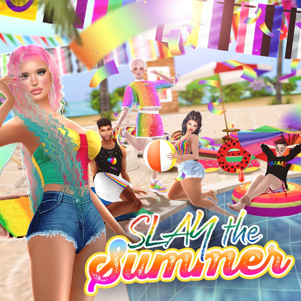 Pride month is here, and we’re celebrating loud and proud with exciting Pride-themed dress-up challenges and login gifts. 🏳️‍🌈 Slay the summer with the help of our featured Creators and be on the lookout for summer sales throughout this month. ☀️🔥

👉🏼 im.vu/SlaytheSummer