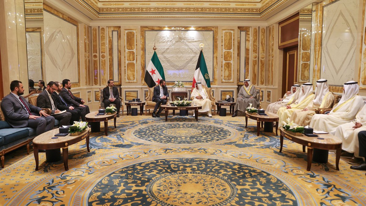 سمو الامير والرئيس السوري ، لقاء الاشقاء 🇰🇼🇸🇾