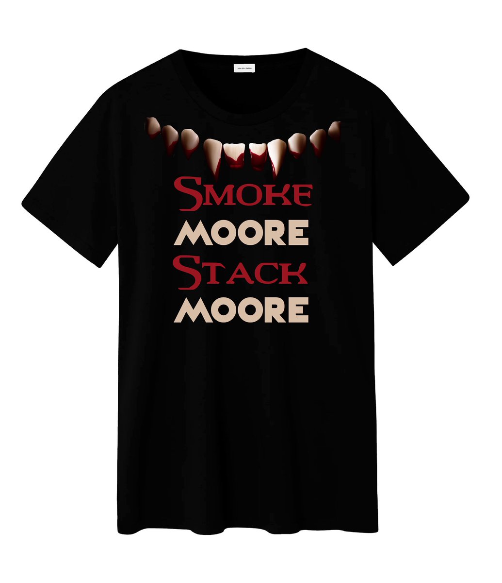 I’m mad it took my 3rd viewing of <a href="/SinnersMovie/">SinnersMovie</a> to catch the twins names were Smoke Moore &amp; Stack Moore, as in “Smoke More🚬 Stack More💵” I had to make a shirt! I’m NOT selling these, I don’t have licensing, just sharing. #Sinners #SinnersMovie