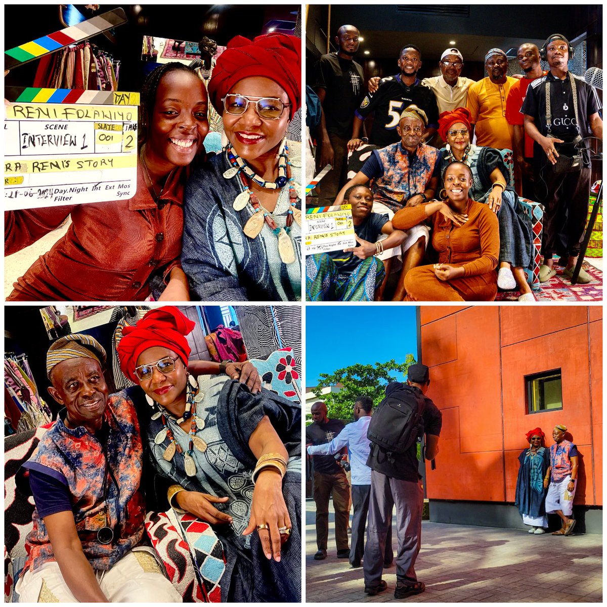 tkelani's tweet image. And just like that — the final take was magic!
Two days ago, we filmed our closing interview of the Alára documentary… with the woman herself. Reni Folawiyo.
48 minutes of pure grace, laughter, truth, and storytelling. It was the last setup in a week-long, whirlwind filming…