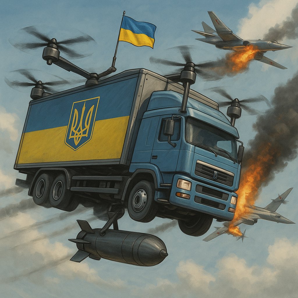Today’s historic Ukrainian drone attack on four Russian airbases is inspiring an avalanche of new memes. Add your favourites to this thread!