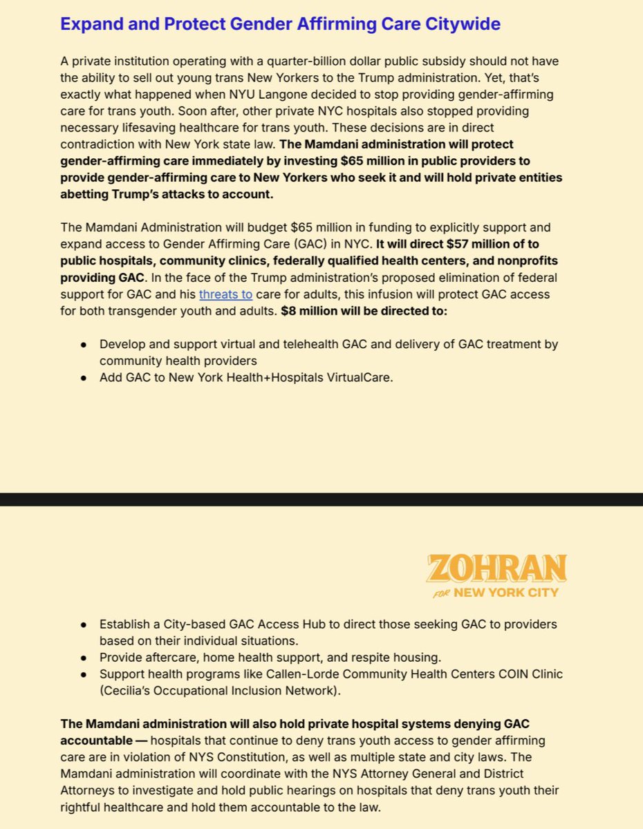 Benjamin Ryan (@benryanwriter) on Twitter photo New York City mayoral candidate Zohran Mamdani <a href="/ZohranKMamdani/">Zohran Kwame Mamdani</a> pledges to spend tens of millions of dollars of taxpayer funds to subsidize public providers who prescribe puberty blockers and cross-sex hormones to minors with gender dysphoria and to punish hospitals that deny such New York City mayoral candidate Zohran Mamdani <a href="/ZohranKMamdani/">Zohran Kwame Mamdani</a> pledges to spend tens of millions of dollars of taxpayer funds to subsidize public providers who prescribe puberty blockers and cross-sex hormones to minors with gender dysphoria and to punish hospitals that deny such