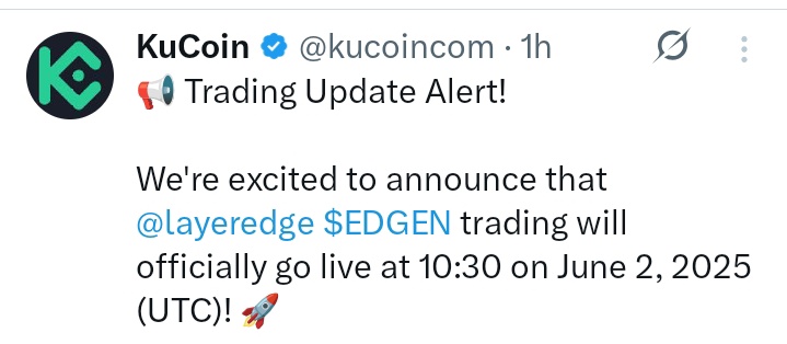 IM_O_'s tweet photo. BREAKING: $EDGEN Trade will go LIVE on June 2, 2025 at 10:30 AM UTC.

BULLISH?💰👀

LFG! @GiveRep and @blueprintai   next ✍️

ALPHA partner yapping:
@GONKonSOL $gonk https://t.co/I1hbkpPFSi
