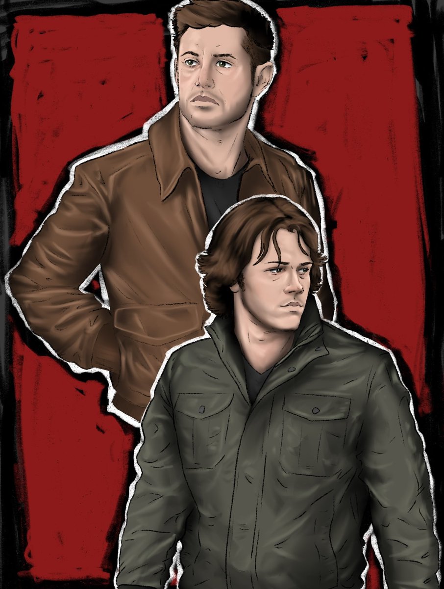 HalflingJakab's tweet image. The Bros #deanwinchester #samwinchester #JensenAckles #JaredPadalecki #j2 #Supernatural #spn #spnart #fanart #art #Procreate #digitalart #sketch