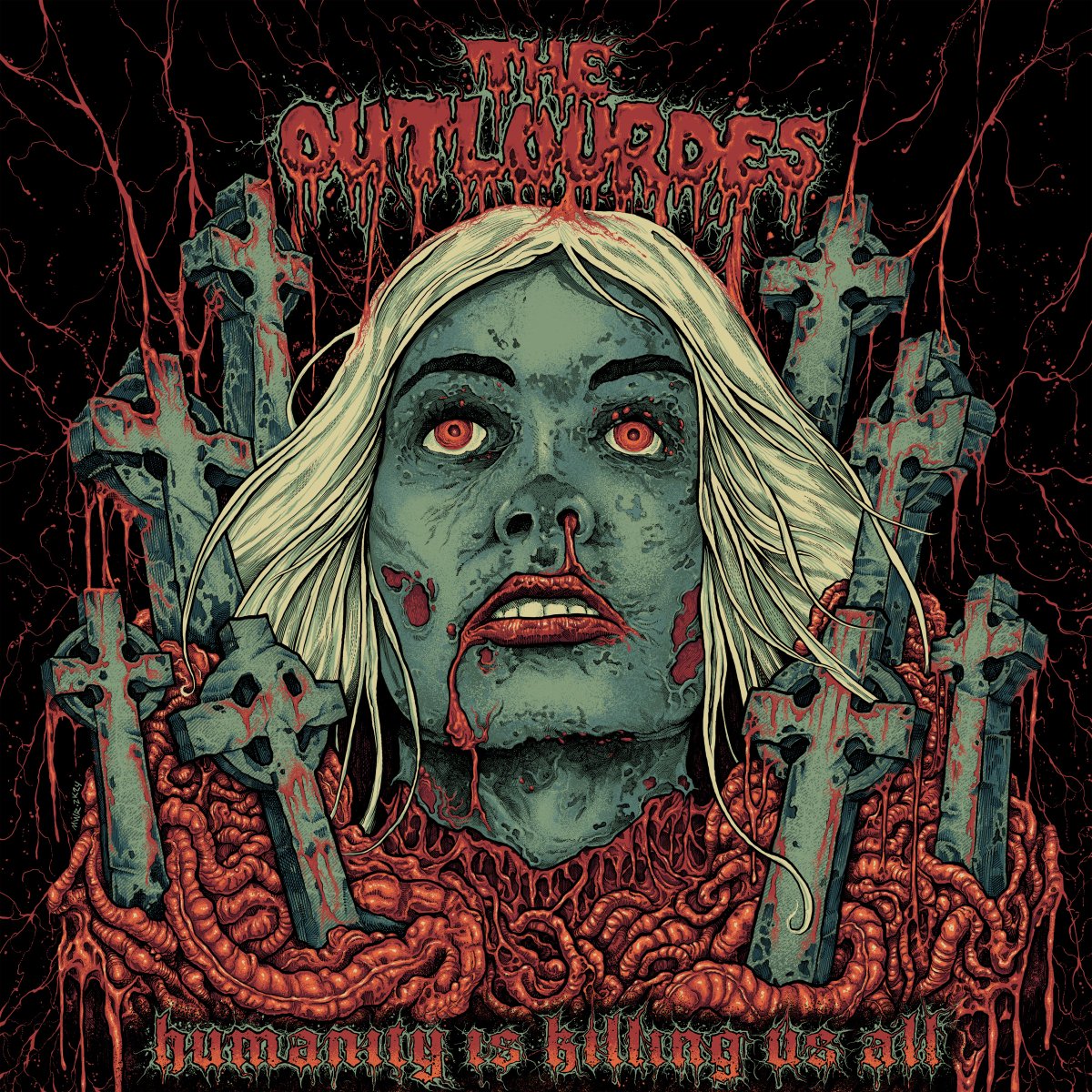 🩸IT'S HERE🩸Our new full-length album, 𝘏𝘶𝘮𝘢𝘯𝘪𝘵𝘺 𝘐𝘴 𝘒𝘪𝘭𝘭𝘪𝘯𝘨 𝘜𝘴 𝘈𝘭𝘭🩸 Thanks to everyone who was a part of this!🩸🩸
See us June 28th and get a record!
Tickets:
widowmakerbrewing.com/s/order?locati…

Killer Art by local artist Mark Richards  of Tomb Gallery &amp; Tattoo!