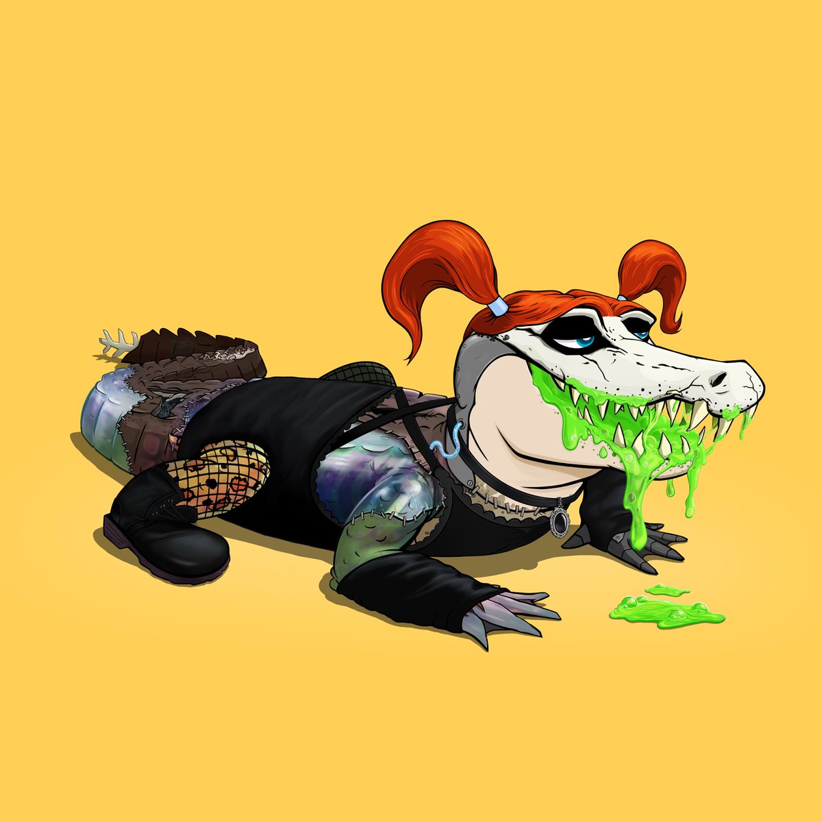 GM
New gator giving me Harley Quinn/Joker vibes