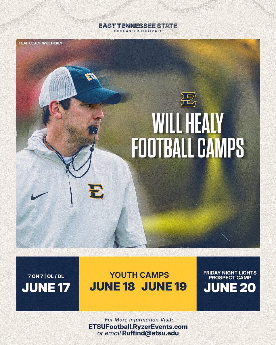 James “JV” Veasey (@jamesveasey14) on Twitter photo On June 20th I’ll be attending <a href="/ETSUFootball/">ETSU Football</a> prospect camp. Thank you <a href="/CoachMillsC/">Connor Mills</a> for the invite. I’ll be coming to compete, and to show that I’m capable of performing on the next level. <a href="/JMMartin59/">james martin</a> <a href="/BH_FBRecruiting/">Blythewood FB Recruits</a> <a href="/QB1_Athletics/">QB1 Athletics</a> On June 20th I’ll be attending <a href="/ETSUFootball/">ETSU Football</a> prospect camp. Thank you <a href="/CoachMillsC/">Connor Mills</a> for the invite. I’ll be coming to compete, and to show that I’m capable of performing on the next level. <a href="/JMMartin59/">james martin</a> <a href="/BH_FBRecruiting/">Blythewood FB Recruits</a> <a href="/QB1_Athletics/">QB1 Athletics</a>