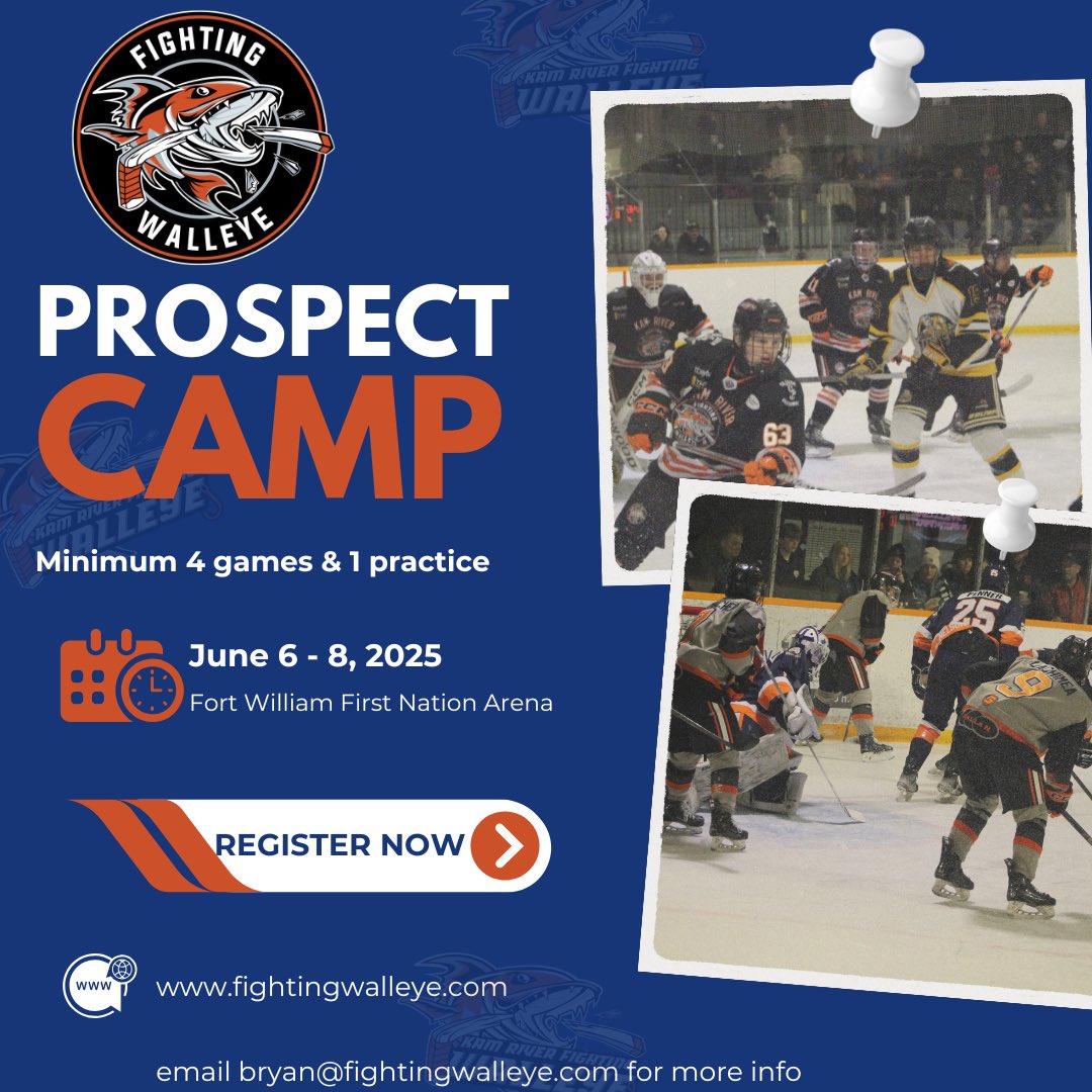 🚨 Prospect Camp registration closes today!

2010 to 2005 players can sign up at the link below! 

A great experience for players who will be playing U18 hockey next season

dorsalfin.sportngin.com/register/form/…