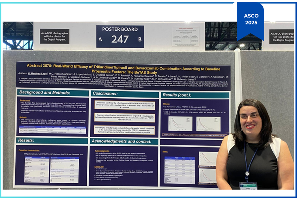 Oncobites.tv (@oncobitestv) on Twitter photo 📊 #ASCO25 | Evidencia en vida real en mCRC
La Dra. Nieves Martínez Lago <a href="/DraMartinezLago/">Nieves Martinez Lago MD PhD</a> ha presentado datos de un estudio multicéntrico español sobre FTD/TPI + BEV en pacientes refractarios.
🔬 Resultados de eficacia y factores pronósticos por subgrupos clínicos 👉 📊 #ASCO25 | Evidencia en vida real en mCRC
La Dra. Nieves Martínez Lago <a href="/DraMartinezLago/">Nieves Martinez Lago MD PhD</a> ha presentado datos de un estudio multicéntrico español sobre FTD/TPI + BEV en pacientes refractarios.
🔬 Resultados de eficacia y factores pronósticos por subgrupos clínicos 👉