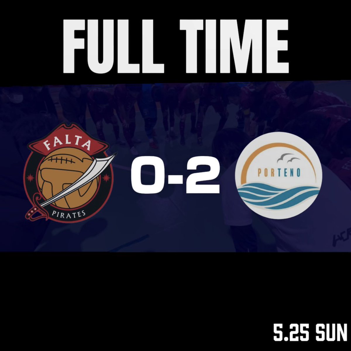 ⚽️FULL TIME ⚽️

🏆東京都フットサル4部リーグ 第3節

*
FC FALTA PIRATES 0-2 PORTENO
*

#FCFALTAPIRATES #fcfp #futsal
