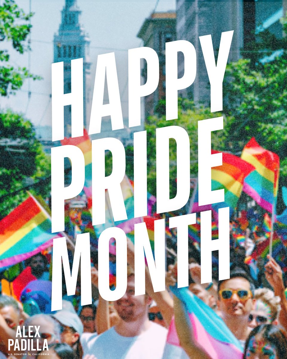 Happy Pride Month, California!

This month and every month, I stand with the LGBTQ+ community — and I’ll never stop fighting for your right to live openly, authentically, and safely.🏳️‍🌈🏳️‍⚧️