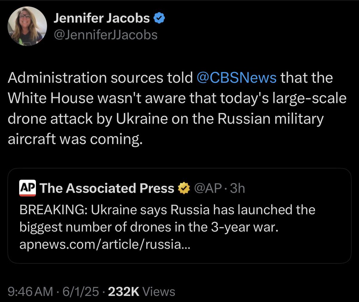 There is no way Ukraine could trust the current US government with info that they had operatives behind enemy lines in Russia to execute this operation. Telling that to the Trump admin would put their lives in even greater danger than they already were.