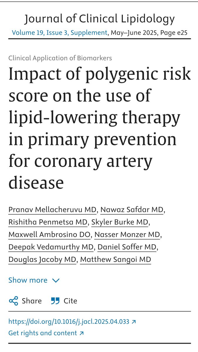 Pranav Mellacheruvu, MD (@pranavm9) on Twitter photo Era for personalization is now, PRS is just the beginning !
#NLASessions <a href="/LipidJournal/">Journal of Clinical Lipidology</a> <a href="/PennCardiology/">Penn Cardiology</a> #prevention Era for personalization is now, PRS is just the beginning !
#NLASessions <a href="/LipidJournal/">Journal of Clinical Lipidology</a> <a href="/PennCardiology/">Penn Cardiology</a> #prevention