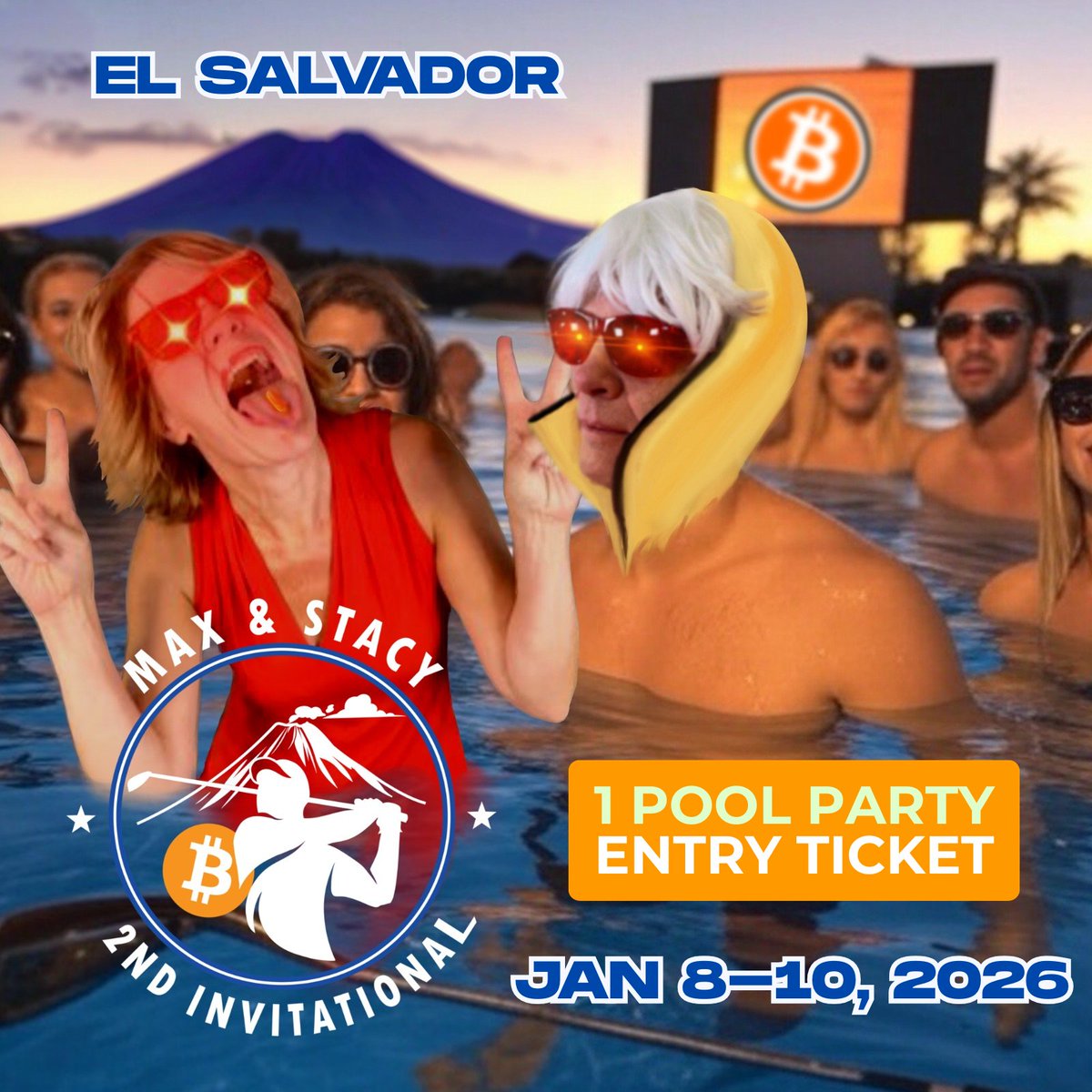 MaxAndStacyGolf's tweet image. ๐ The 2nd Annual Max & Stacy Invitational is Jan 8-10, 2026!
๐๏ธPool Party Tickets available NOW! MaxAndStacyInvitational.com
๐๏ธFood and drinks are included, so you can kick back, connect with the community, and soak up the atmosphereโall in one laid-back