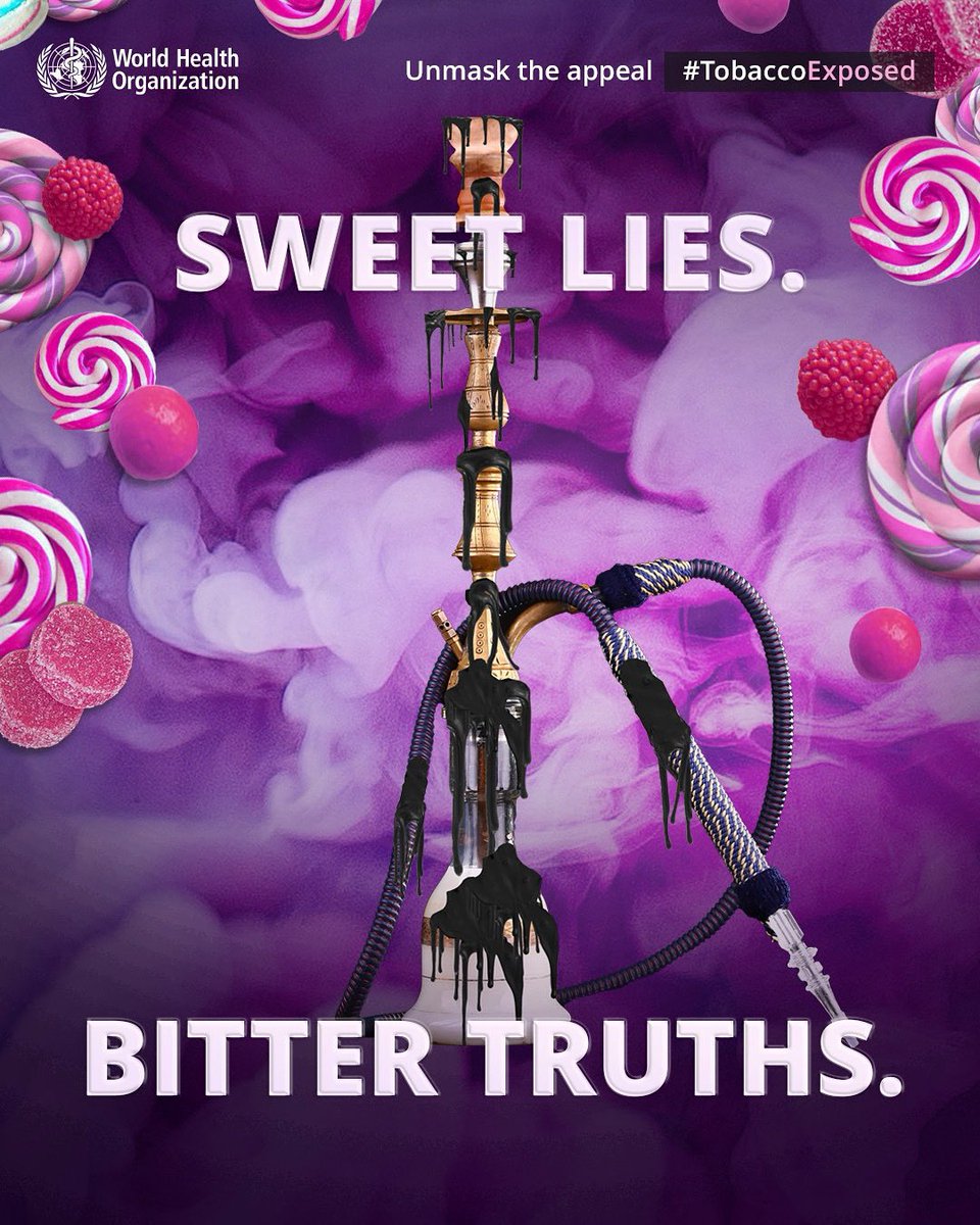WHO Jordan (@whojordan) on Twitter photo Flavours can increase the addictiveness and harm of tobacco & nicotine products.
⚠️ There is no safe exposure to tobacco
⚠️ Tobacco causes over 20 different types of cancer
Let's unmask the appeal 👉bit.ly/NoTobacco2025 #WorldNoTobaccoDay2025
<a href="/WHOEMRO/">WHO Regional Office for the Eastern Mediterranean</a>
<a href="/UnitedNationsJO/">UN Jordan 🇯🇴</a> Flavours can increase the addictiveness and harm of tobacco & nicotine products.
⚠️ There is no safe exposure to tobacco
⚠️ Tobacco causes over 20 different types of cancer
Let's unmask the appeal 👉bit.ly/NoTobacco2025 #WorldNoTobaccoDay2025
<a href="/WHOEMRO/">WHO Regional Office for the Eastern Mediterranean</a>
<a href="/UnitedNationsJO/">UN Jordan 🇯🇴</a>