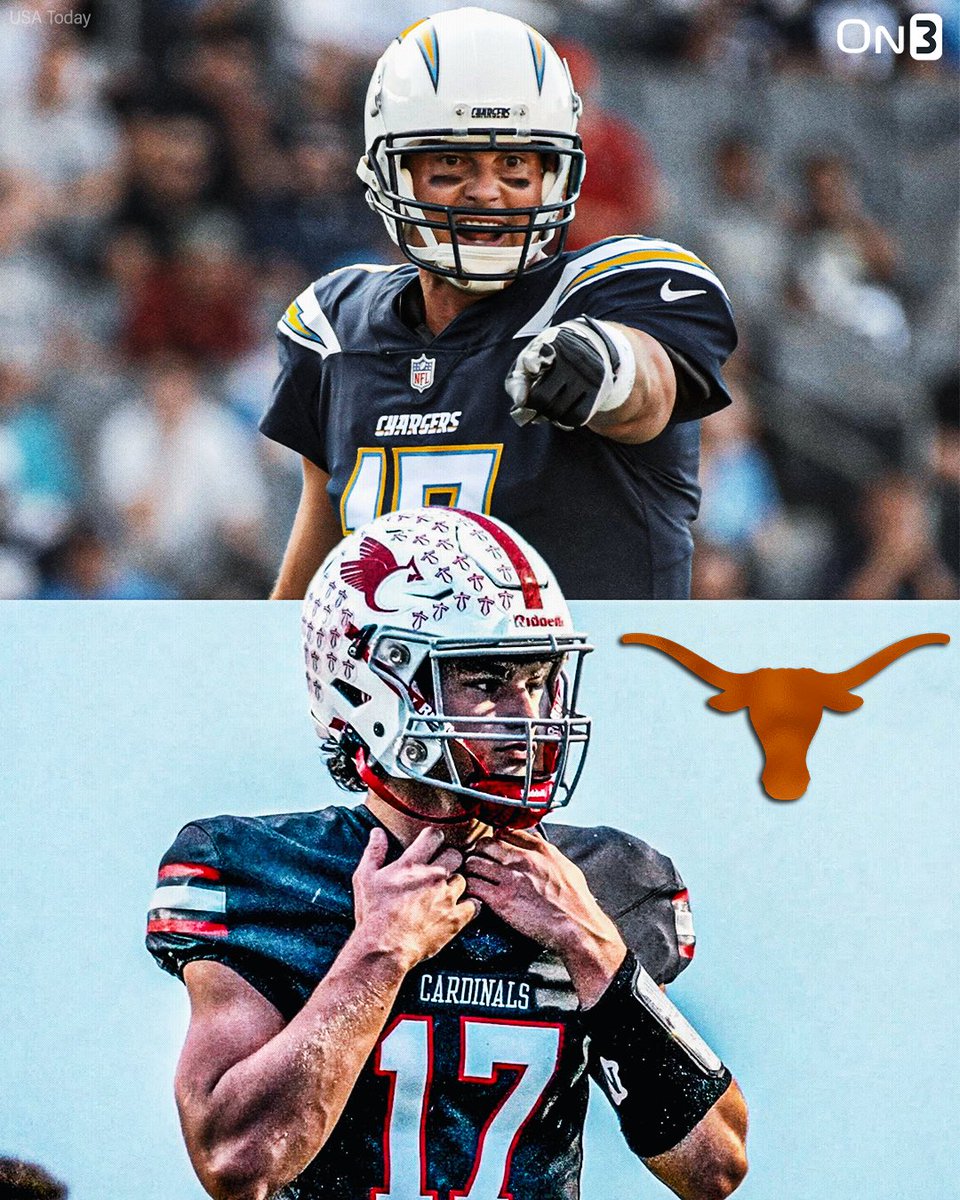 On3 Recruits (@on3recruits) on Twitter photo 2027 4-star QB Gunner Rivers is at Texas today, <a href="/InsideTexas/">Inside Texas</a> reports🤘
Gunner is the son of 8x Pro Bowler Philip Rivers.
Read: on3.com/teams/texas-lo… 2027 4-star QB Gunner Rivers is at Texas today, <a href="/InsideTexas/">Inside Texas</a> reports🤘
Gunner is the son of 8x Pro Bowler Philip Rivers.
Read: on3.com/teams/texas-lo…