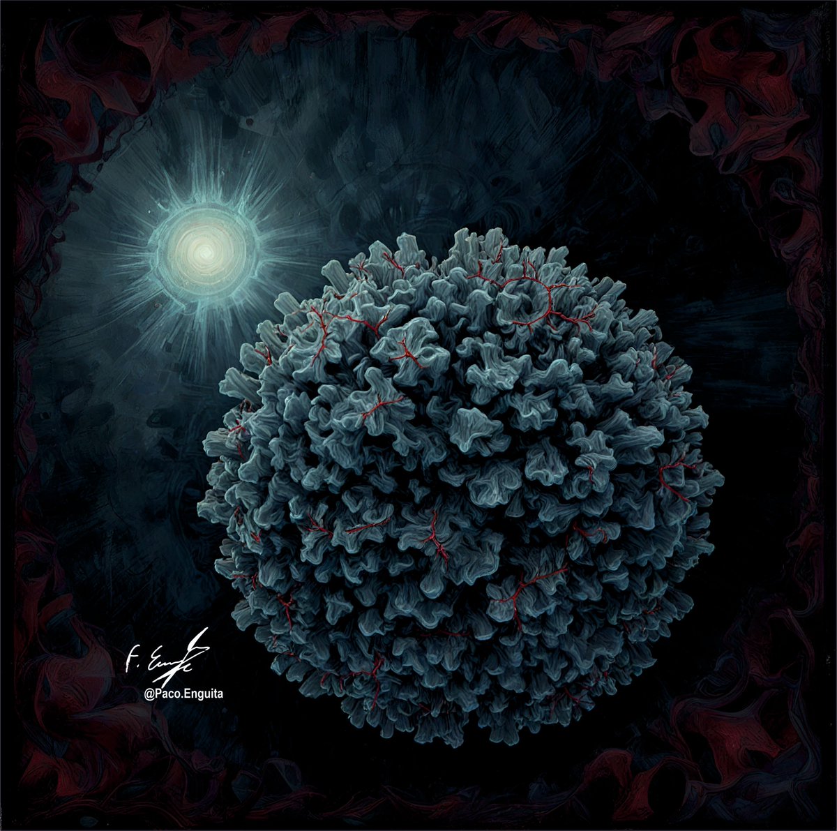 CryoEM structure of the Eastern Equine Encephalitis Virus (PDB code: 6MX4) #scivis #molecularart <a href="/dzine_ai/">Dzine</a> <a href="/proteinimaging/">3D Protein Imaging</a> 
behance.net/gallery/227225…