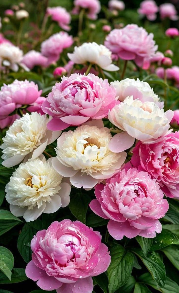 Pfingstrosen  blühen, zart wie Engel ohne Flügel. Ihre Schönheit flüstert ohne Worte,  ein Märchen in Weiß und Pink. In ihrem Duft finde ich Trost, ein Hauch  von Magie, der meine Seele leuchten lässt.
by Kimona Seelenfeuer