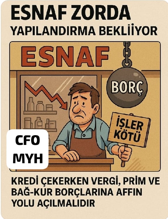 Esnaf zorda. Sgk ve vergi icin yapılandırma lazım
CFO &amp; MYH Mali Müşavirler Hareketi tüm gücüyle lobi yapıyor

Paylaş esnafın sesini herkes duysun
#SgkVergiYapilandirma