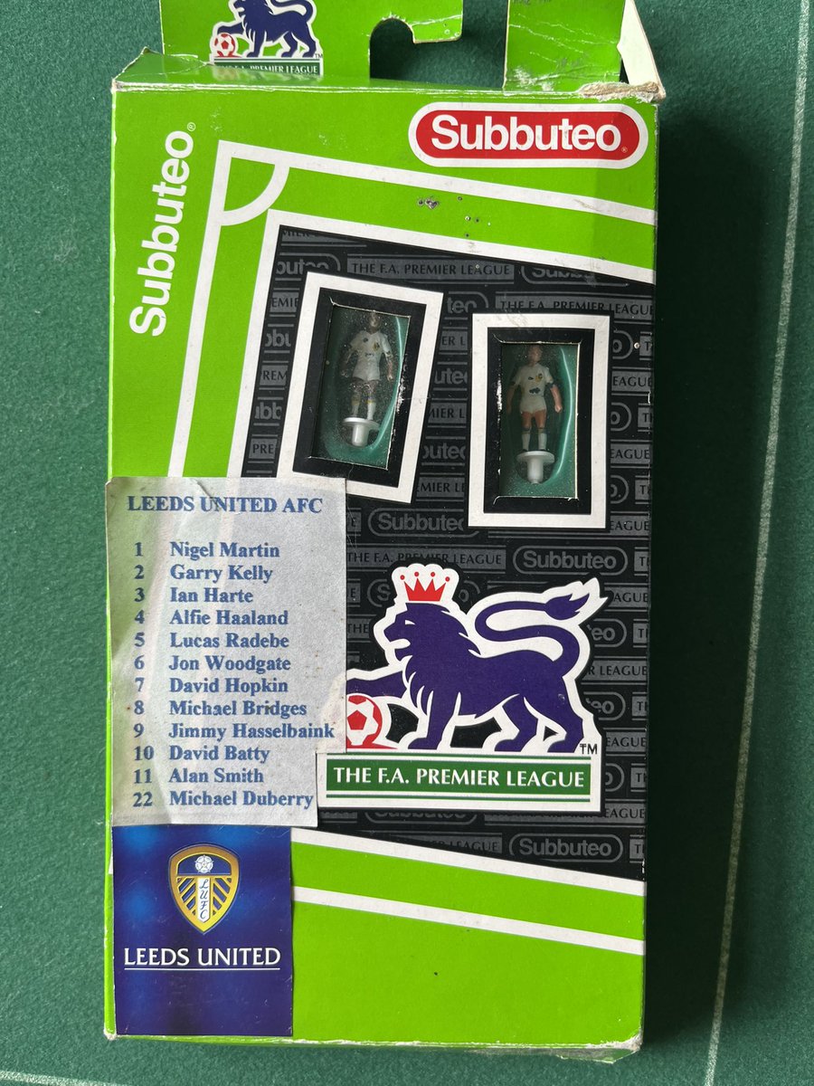 Paul Herbert (@1973leedsunited) on Twitter photo Subbuteo Fair at Renishaw today and picked up this 98/9 #lufc team complete with team line up including <a href="/nmartyn25/">Nigel Martyn</a> <a href="/LucasRadebe/">Lucas Radebe</a> <a href="/ianharte23/">Ian Harte</a> Subbuteo Fair at Renishaw today and picked up this 98/9 #lufc team complete with team line up including <a href="/nmartyn25/">Nigel Martyn</a> <a href="/LucasRadebe/">Lucas Radebe</a> <a href="/ianharte23/">Ian Harte</a>