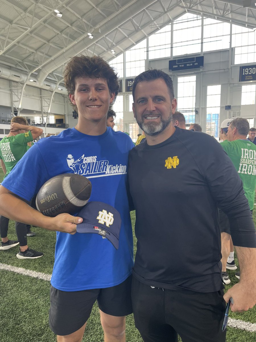 kylenad5's tweet image. Amazing performance at @NDFootball specialist camp. FG camp champion with multiple 55 yard makes! Thank you @CoachBiagi I can’t wait to be back!
@GP_Recruiting @CoachDanMcGuire @Hunterh24 @ThePuntFactory @Coach_MThompson @Chris_Sailer @CoachJBrown7 @CSKRECRUITING