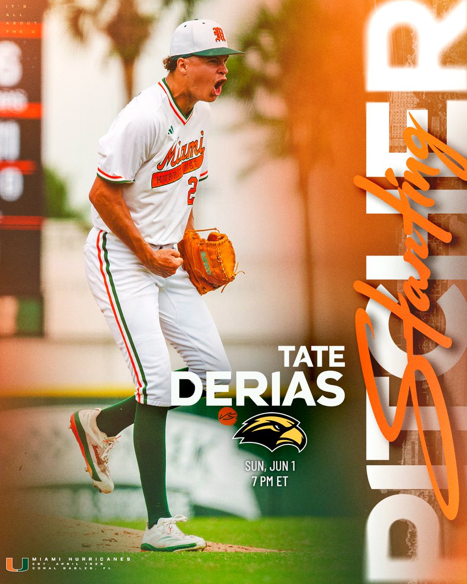 The stage is set for Tate and the Canes. 

We’ll take on Southern Miss. at 7 PM ET.