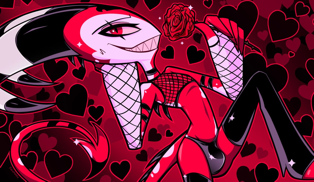 I'm in love with those official valentine's day #Blitzø play mats so I made my own fanart of them !
I'm planning on doing some #Stolitz as well soon !
Hope you enjoy ! ❤️

#HelluvaBoss