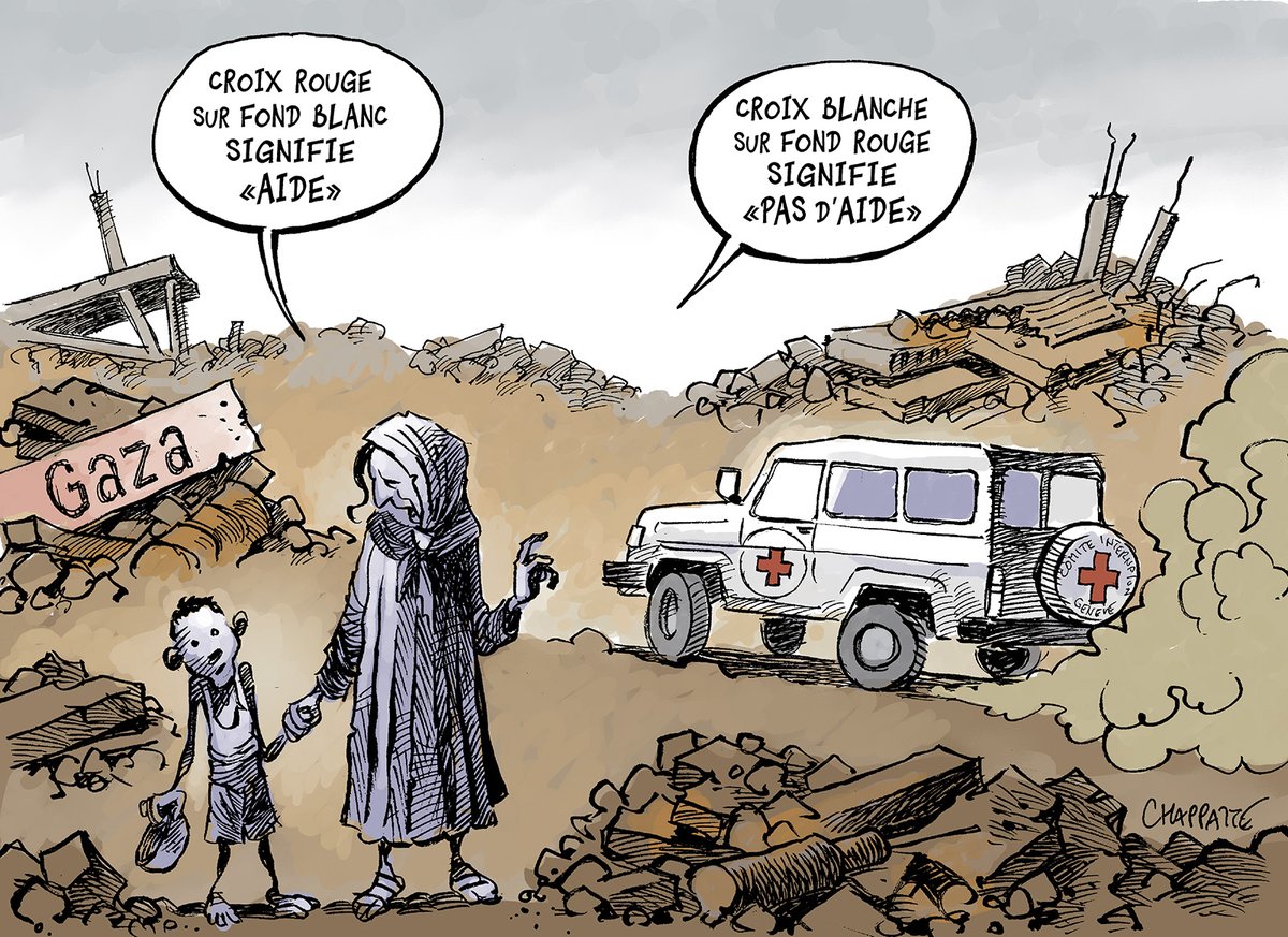 Vu de Gaza - © Chappatte dans NZZ am Sonntag, Zürich 👉 chappatte.com/fr/images/la-s…
