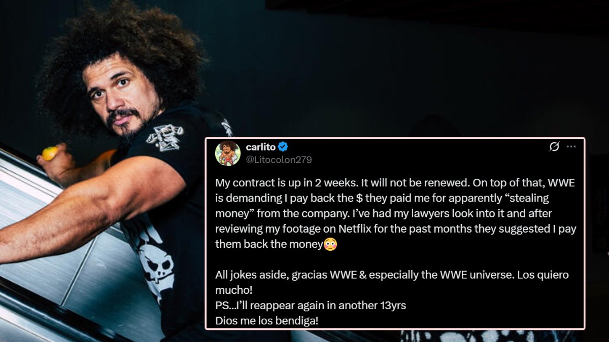 Carlito has confirmed his WWE contract expires in two weeks, announcing his departure in the most Carlito way 😂😂