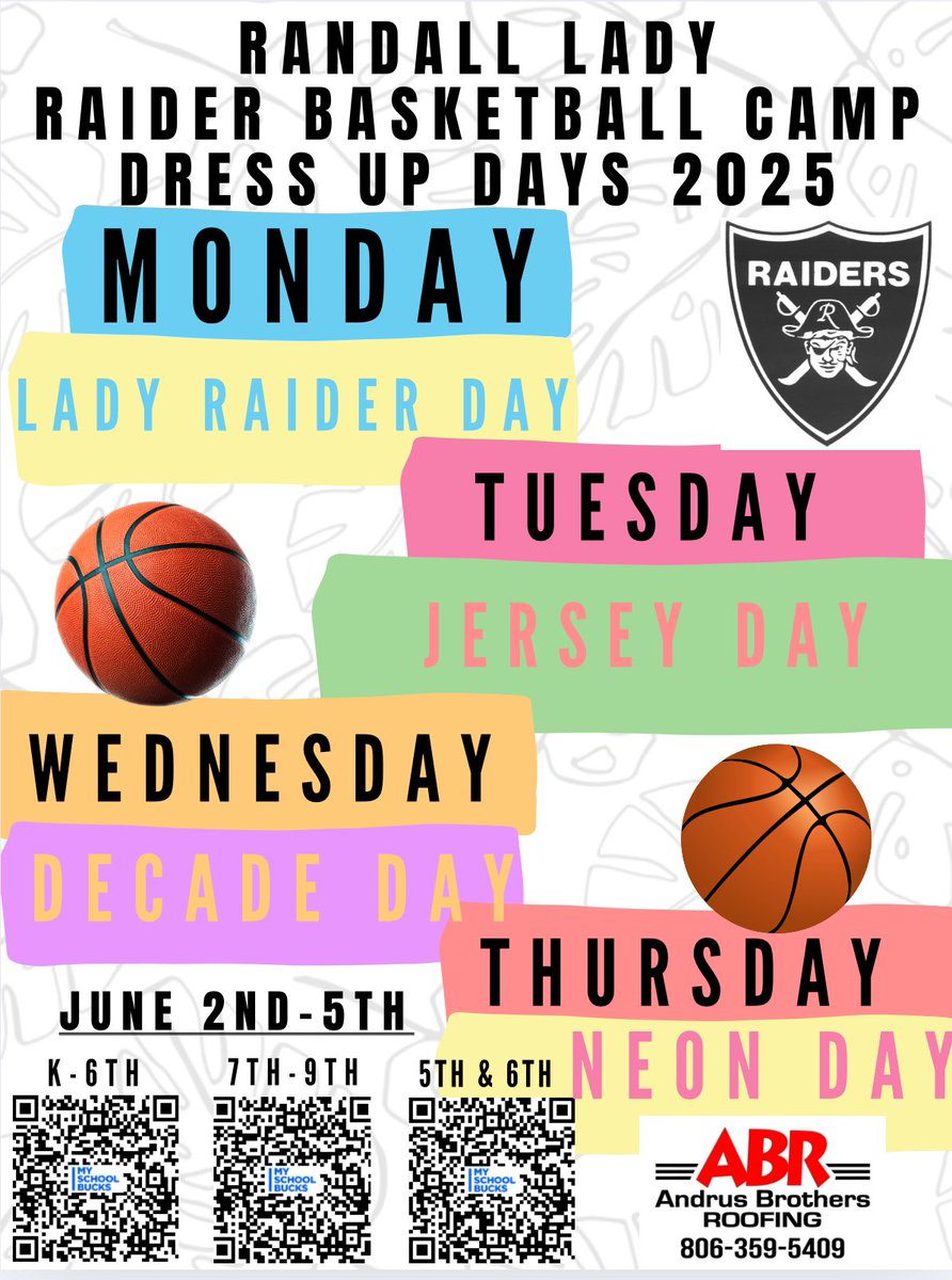 Camp starts tomorrow! You can still sign up!:)