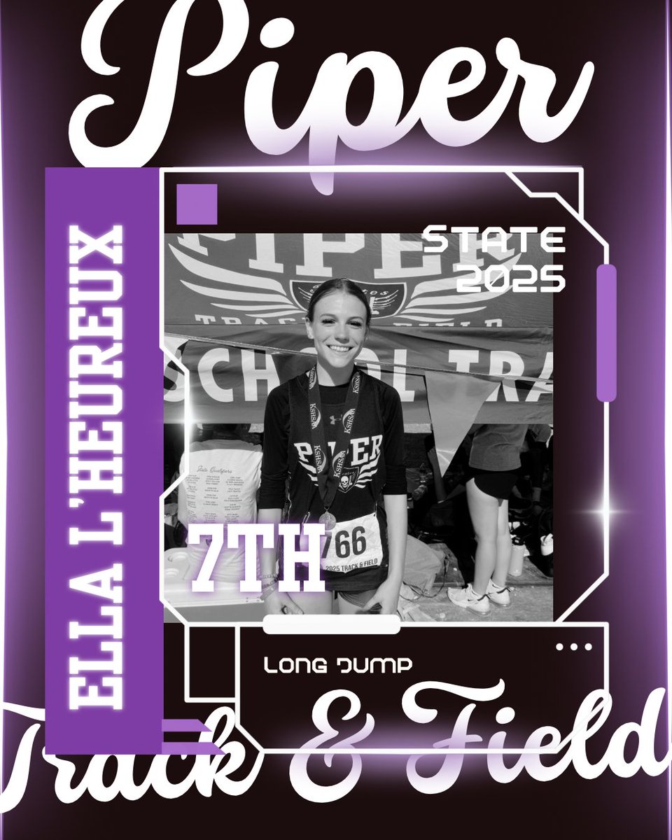 Freshman Ella L’Heureux placed 7th in the 5A girls long jump in the 2025 State championships. Great job Ella!