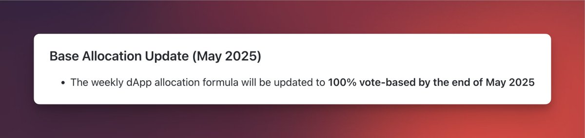 ❣️We need your VOT3! 🙏

Remember to update your vote preferences on veDelegate to those dApps that you think deserve your votes 💕

The recently passed proposal to remove the minimum allocation will seemingly come live in just a few hours for Round #49.

This change will hurt us