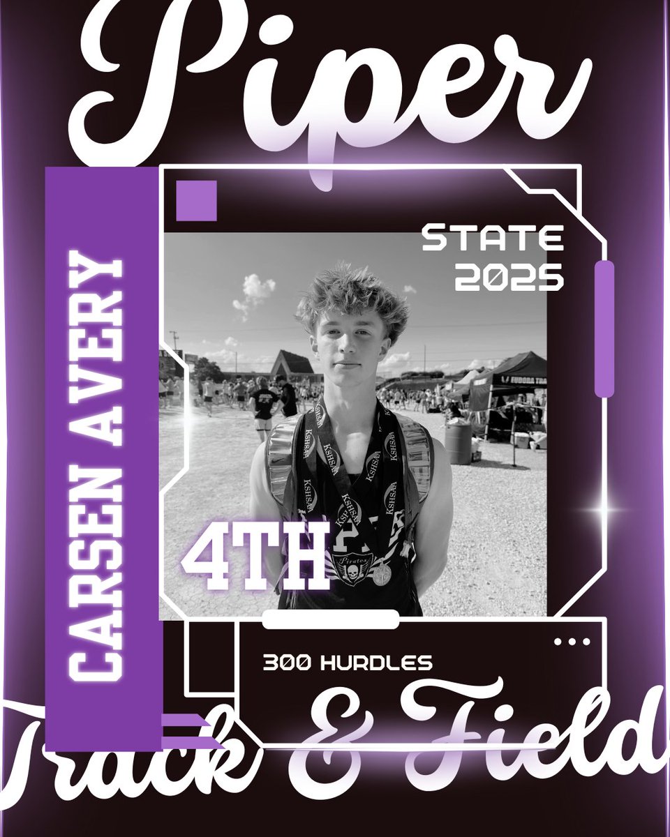 Carsen Avery placed 4th in the 5A 300m hurdles in a hard fought race to get on the medal stand. This race rounds out Carsen’s 2025 season and Senior year. Great work and great season Carsen!