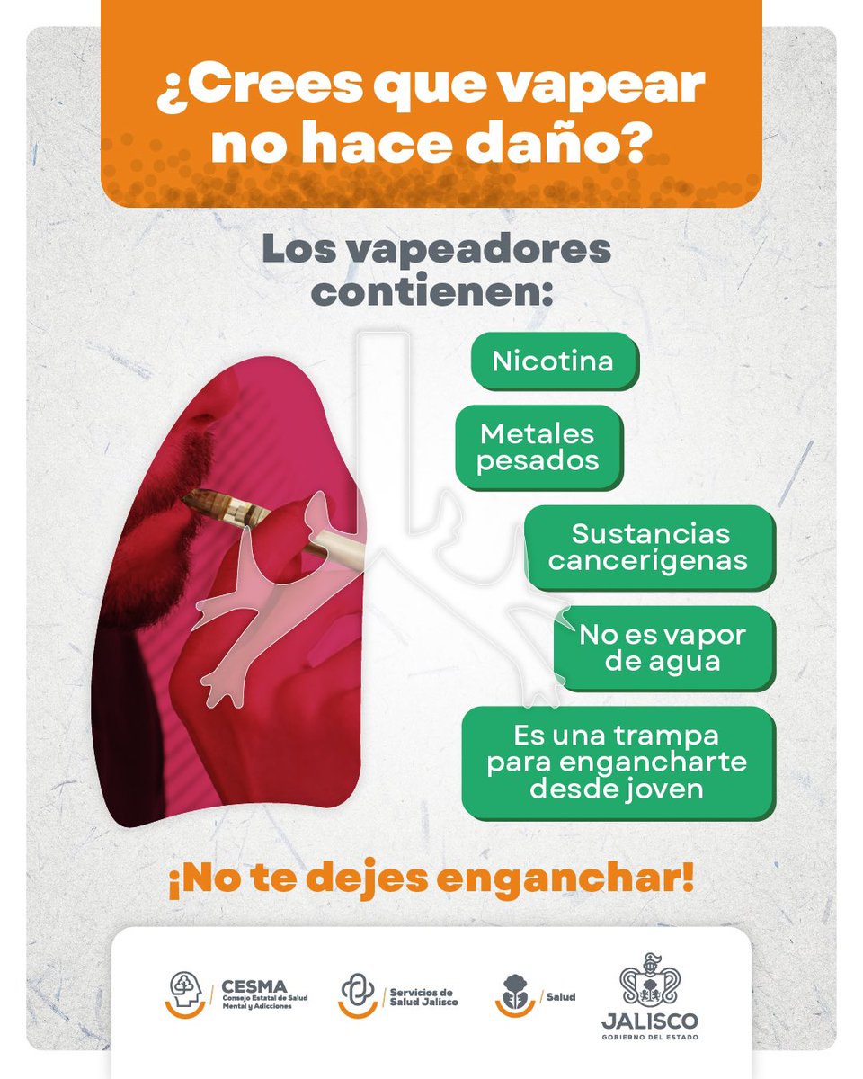 No es solo vapor. Es veneno disfrazado. ¡No caigas en la trampa! #DíaMundialSinTabaco