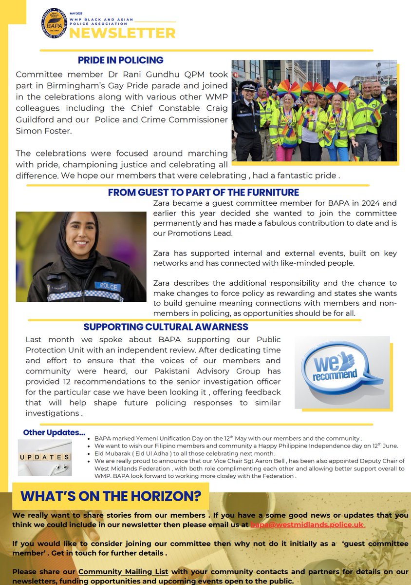 #BAPA - Welcome to our May 2025 Newsletter.
