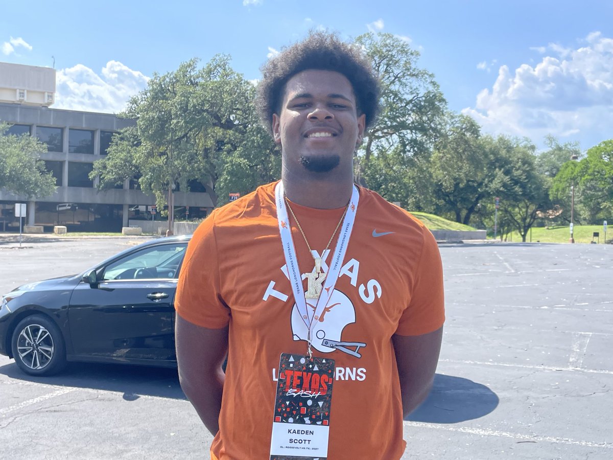 CJ Vogel (@cjvogel_otf) on Twitter photo 2027 San Antonio Roosevelt OT Kaeden Scott was back at #Texas today.
One of the prospects in the states is building a strong relationship with Kyle Flood.
<a href="/ontexasfootball/">OnTexasFootball</a> | <a href="/KaedenScott817/">Kaeden Scott 4⭐️</a> 2027 San Antonio Roosevelt OT Kaeden Scott was back at #Texas today.
One of the prospects in the states is building a strong relationship with Kyle Flood.
<a href="/ontexasfootball/">OnTexasFootball</a> | <a href="/KaedenScott817/">Kaeden Scott 4⭐️</a>
