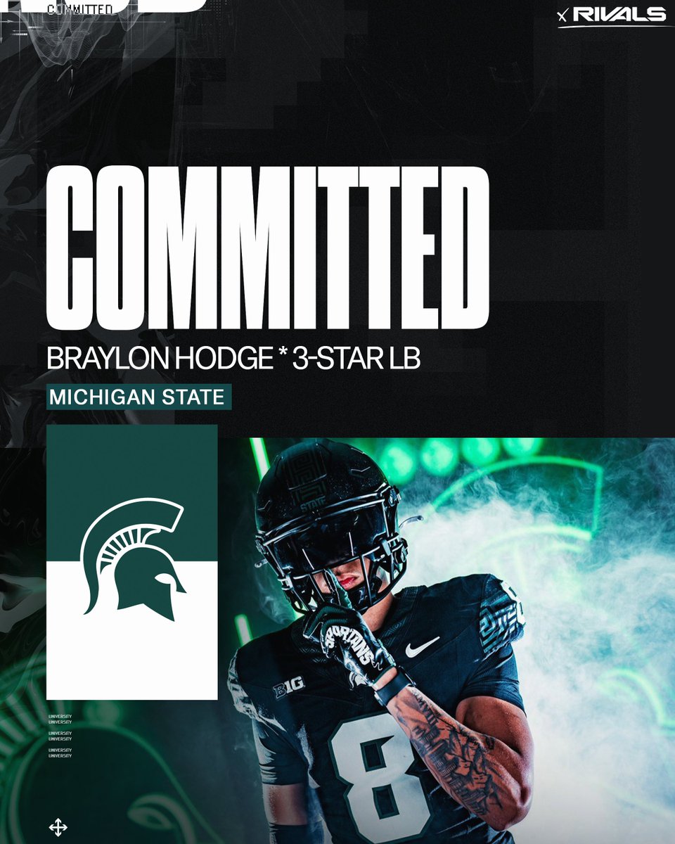 BREAKING: Michigan State gets a commitment from 2026 three-star Colorado linebacker Braylon Hodge (<a href="/BraylonHodge/">Braylon Hodge</a>), following an official visit.

"I chose the Spartans because of the coaching staff and the way they develop their players."

Read: michiganstate.rivals.com/news/colorado-…