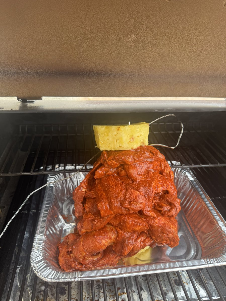 I know the trager hates seeing my ass walking into the back yard fr. 
Al pastor tonight 😋