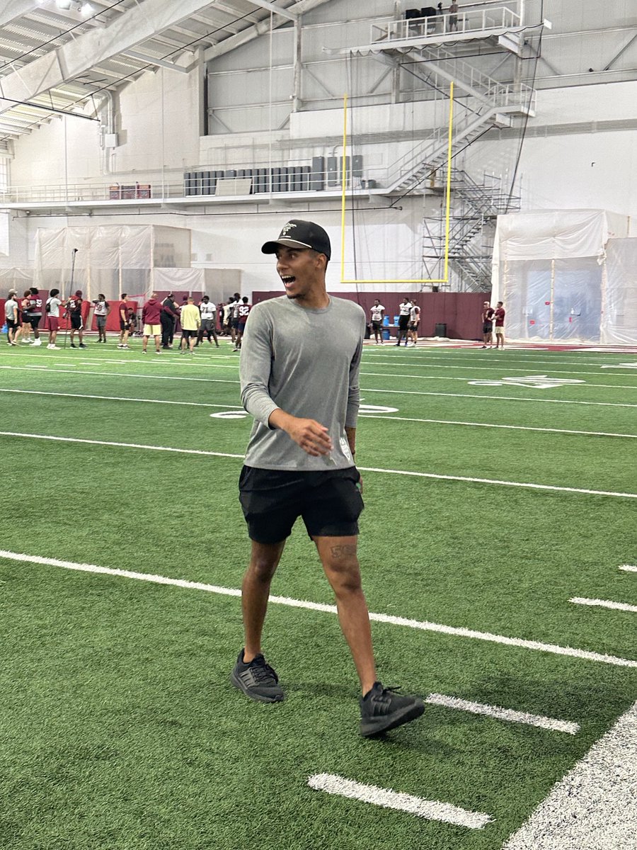 BSonnone's tweet photo. Jordan Travis hanging out at FSU’s Elite Camp https://t.co/OUlFMEbeoY