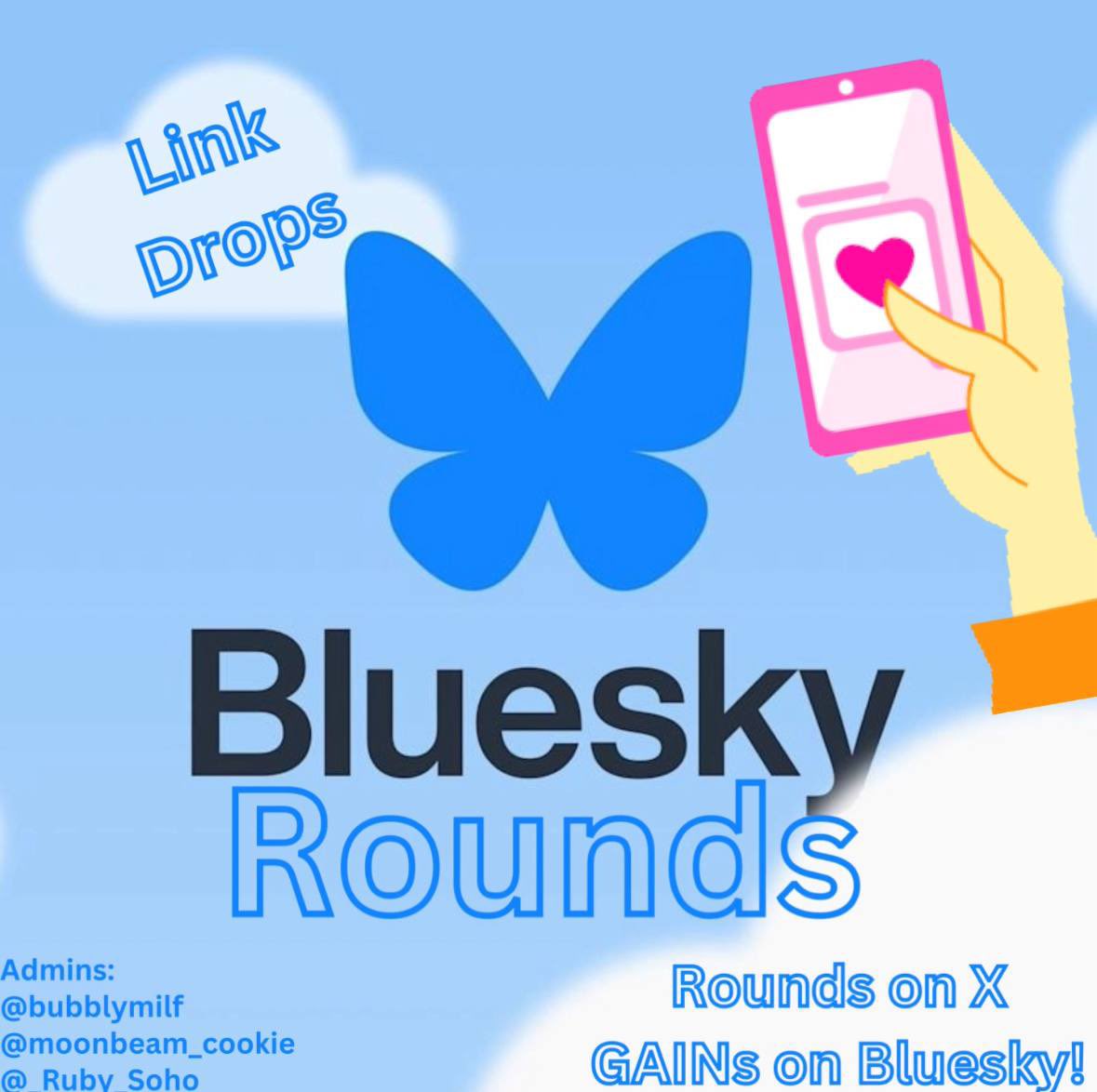 🦋 Bluesky Rounds on X
🔗 Link drop on X and gain on Bluesky! 
💙 Random short cu rounds
🩵 LIKE &amp; REPOST required
🏆 MVP award for most active member
📄 Always a page
Comment to join 💬 ⬇️